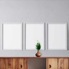LOT DE 3 CADRES BLANCS - FORMAT A2