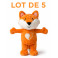 Lot de 5 peluches Léonard
